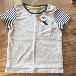 Super cute Mini Boden embroidered puffin T-shirt!